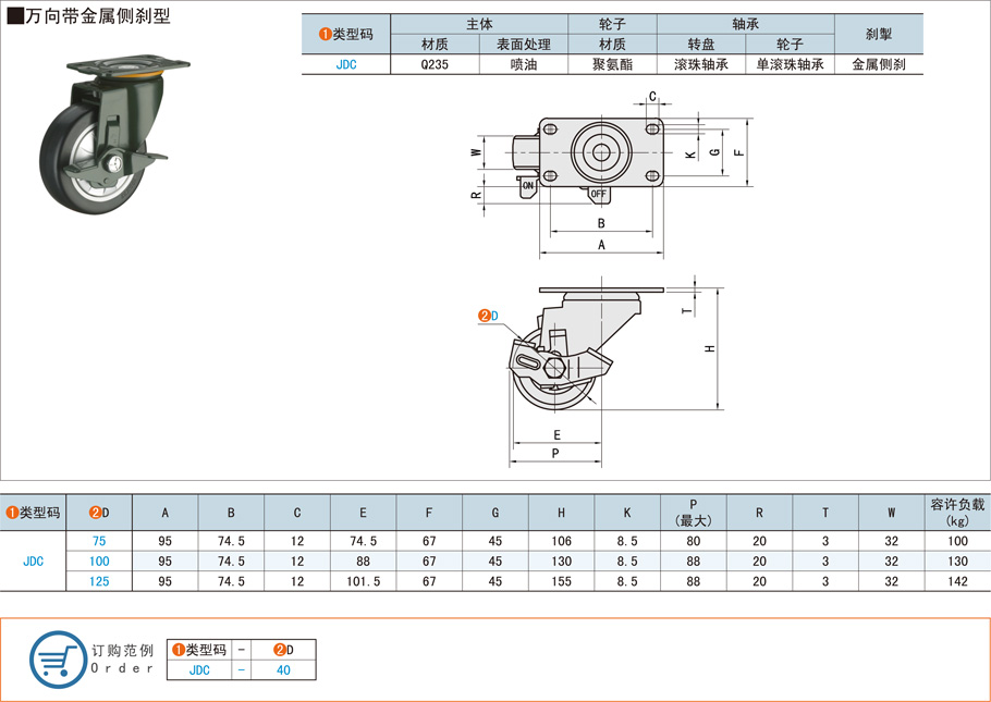 萬向帶金屬側剎型中載型腳輪在工具柜的詳細應用